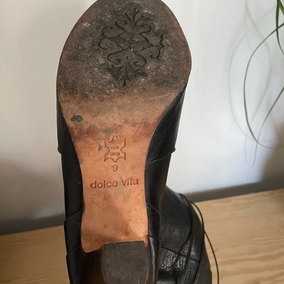 Dolce Vita Leather Knee High Laced Boot - Picture 4 of 6